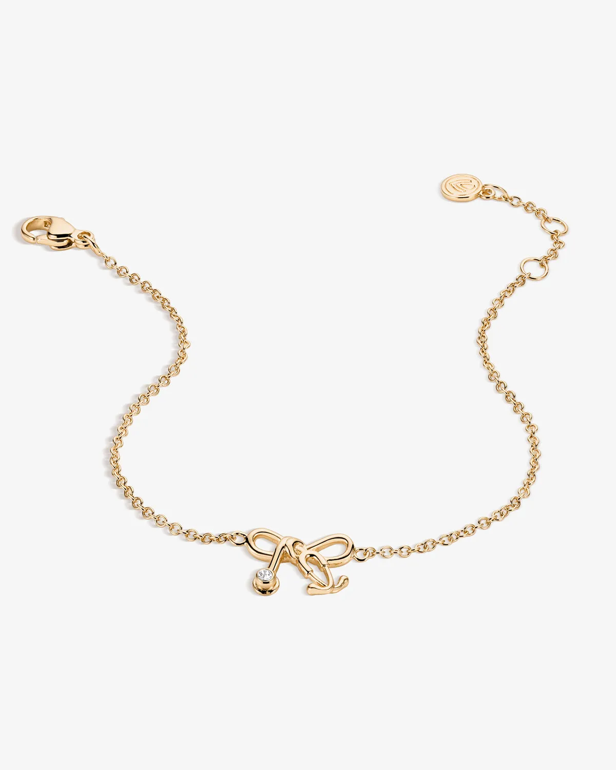Tiny Stethoscope Bow Diamond Bracelet sold by V Coterie product image thumbnail 2
