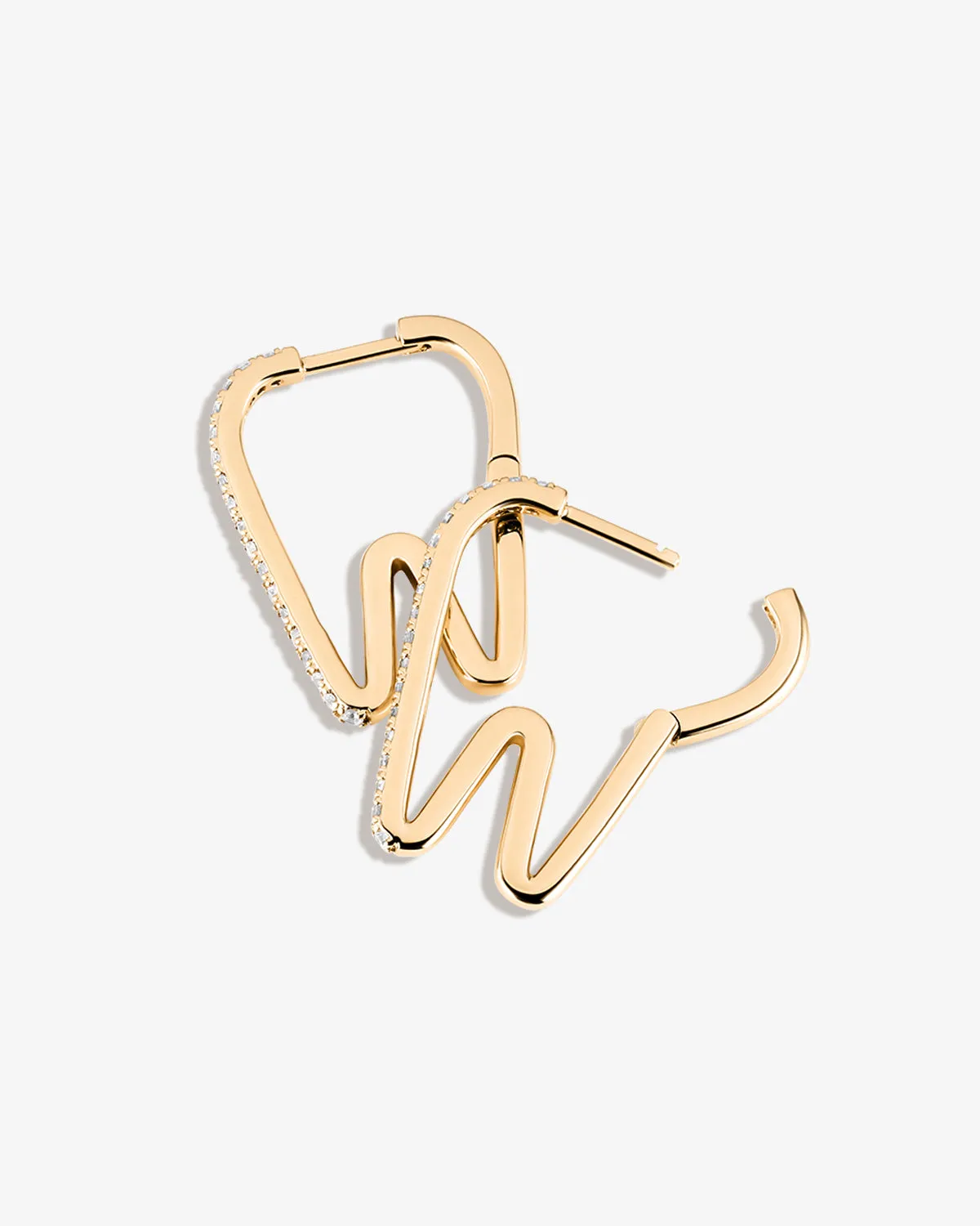 Tooth Pavé Hoops sold by V Coterie product image thumbnail 2