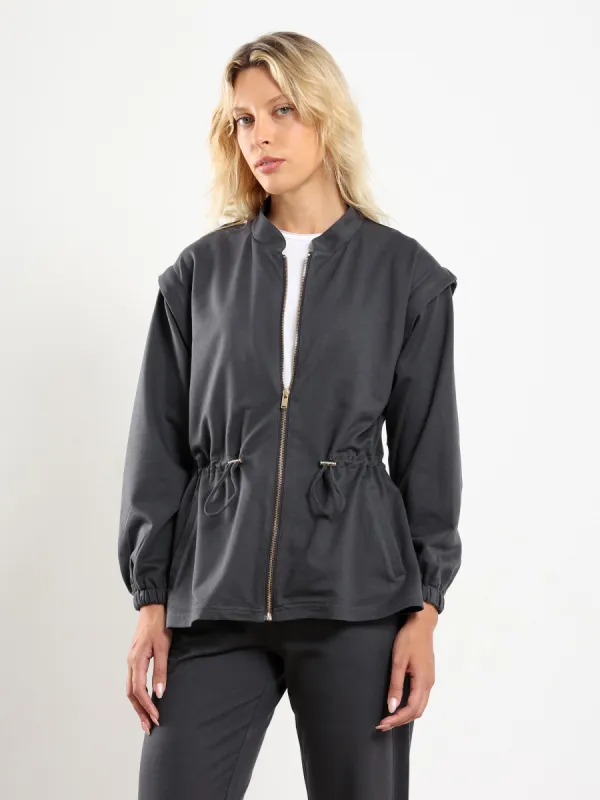 Drawstring Waist Jacket sold by Nazeerah