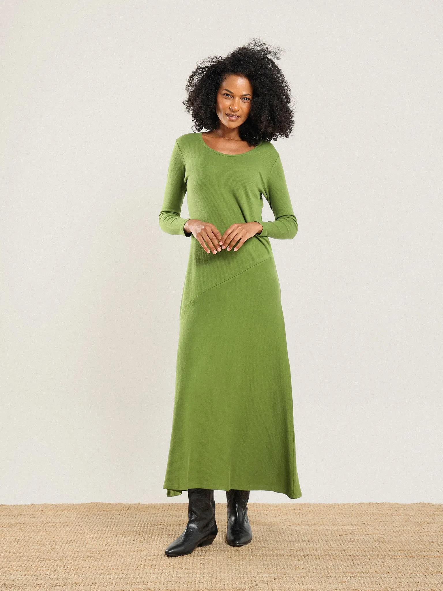 Long Sleeve Asymmetrical Dress sold by Nazeerah product image thumbnail 4