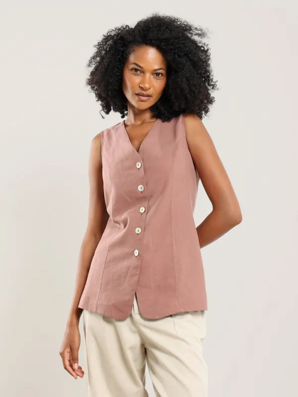 Long Back-Tie Vest sold by Nazeerah