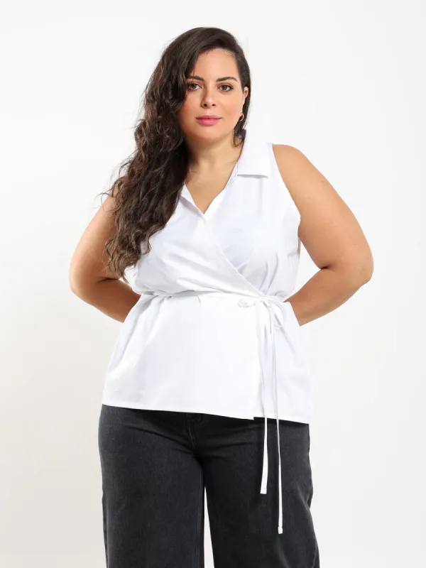 Sleeveless Wrap Top sold by Nazeerah