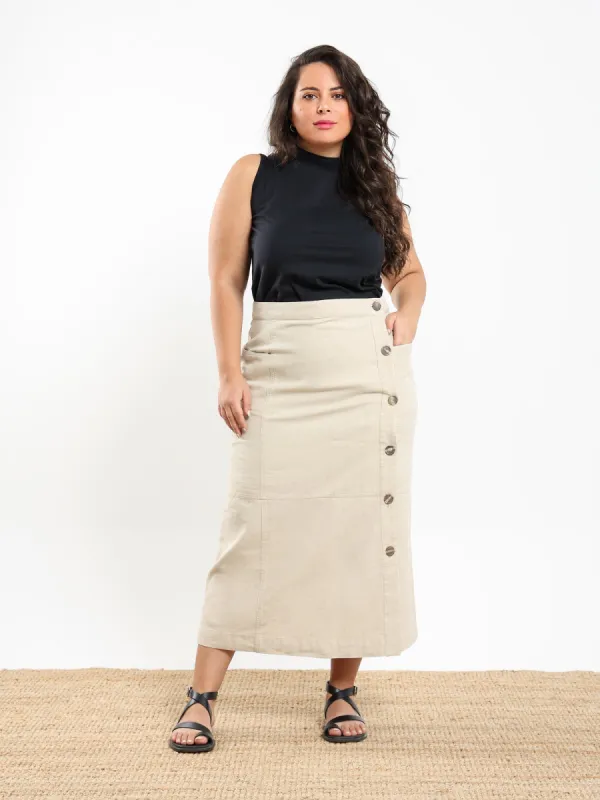 Side Button Up Skirt sold by Nazeerah