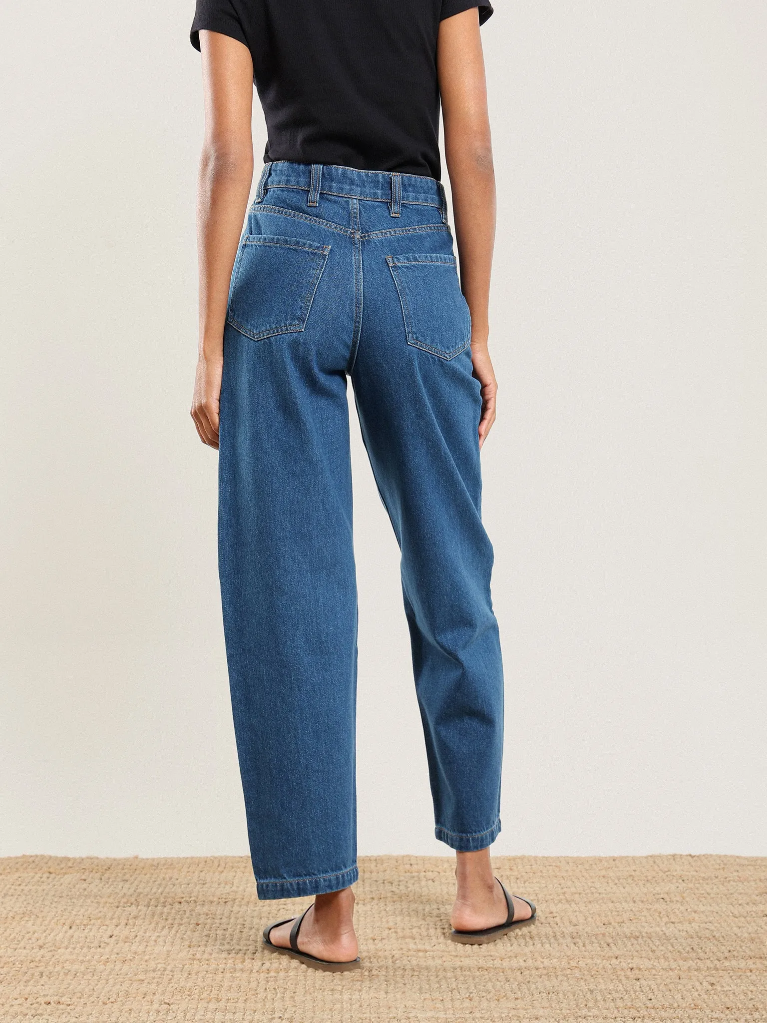 Curved Button Fly Jean sold by Nazeerah product image thumbnail 4