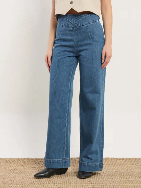 Nahla Denim Trouser sold by Nazeerah