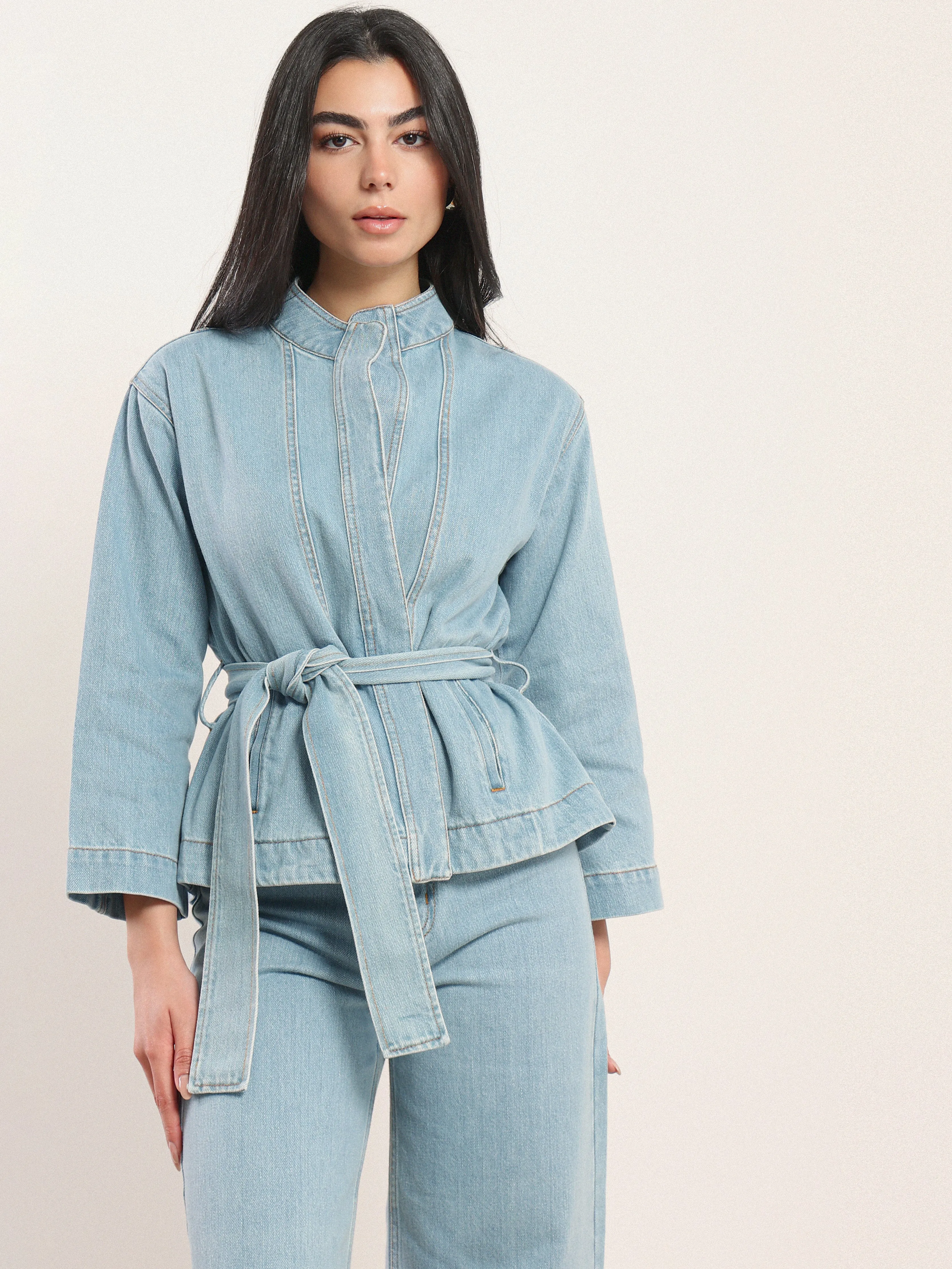 Qamar Denim Jacket sold by Nazeerah