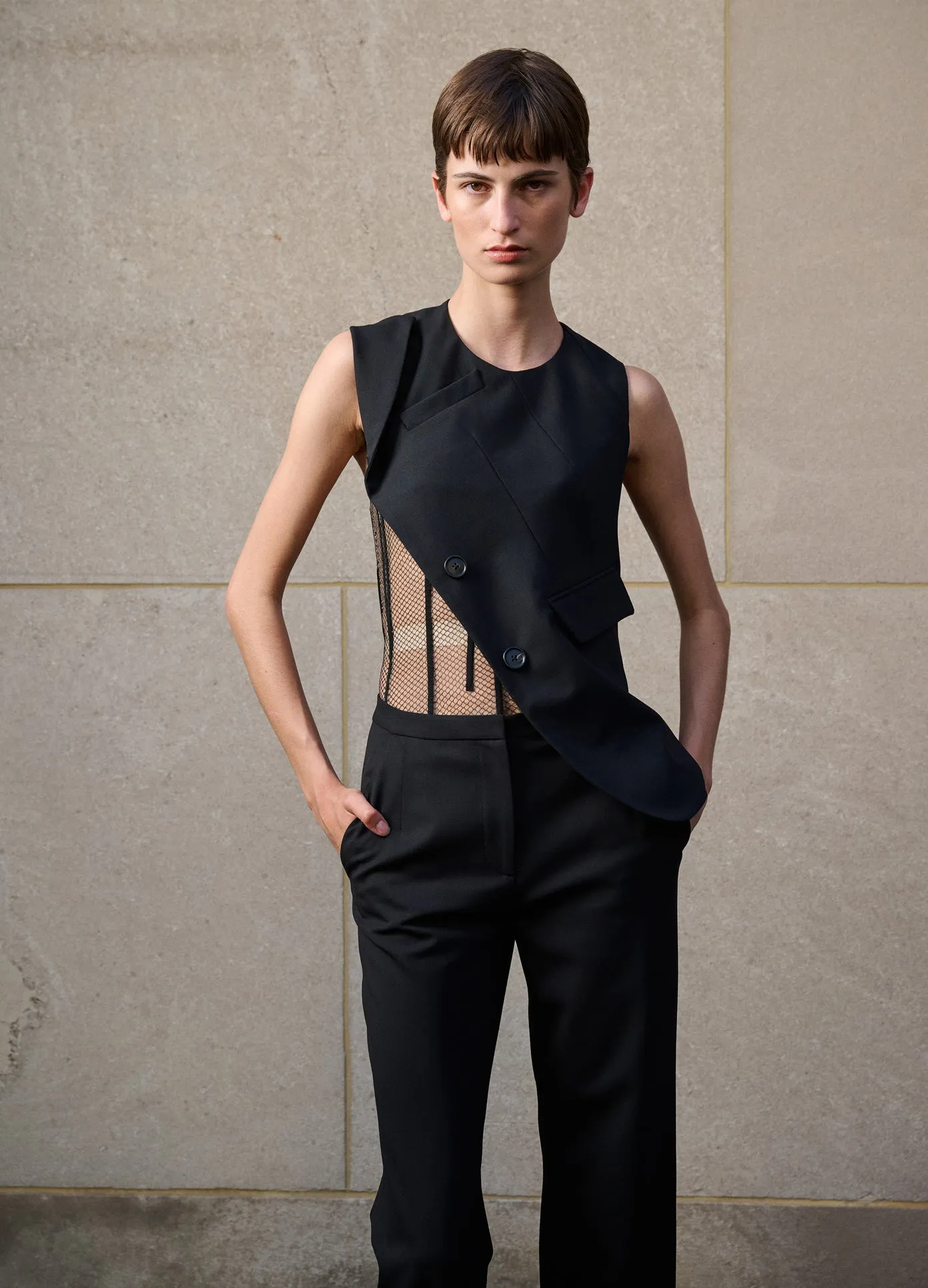 Deconstructed Tailored Top sold by Monse