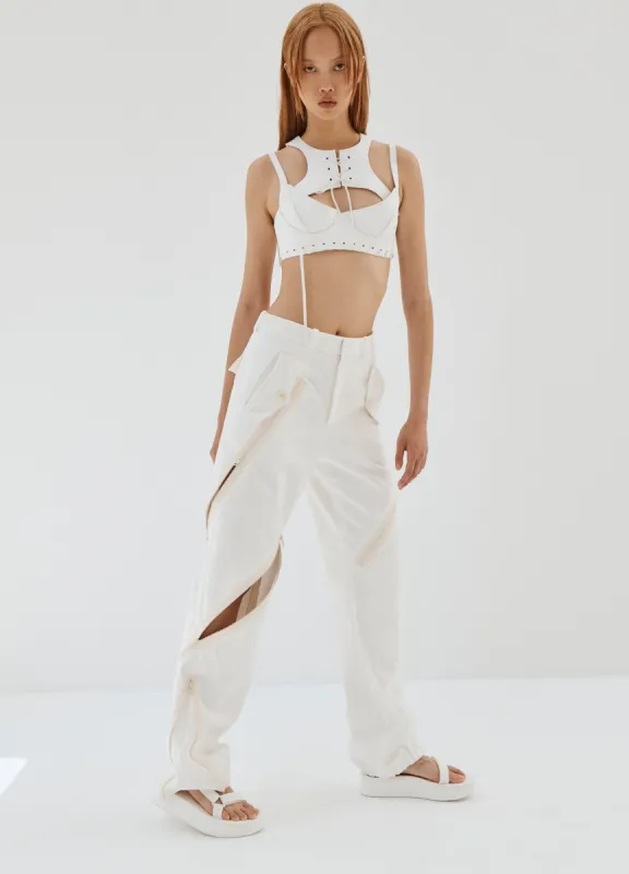 Zipper Detail Cargo Pants sold by Monse