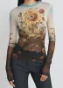 Printed Mesh Top sold by Monse