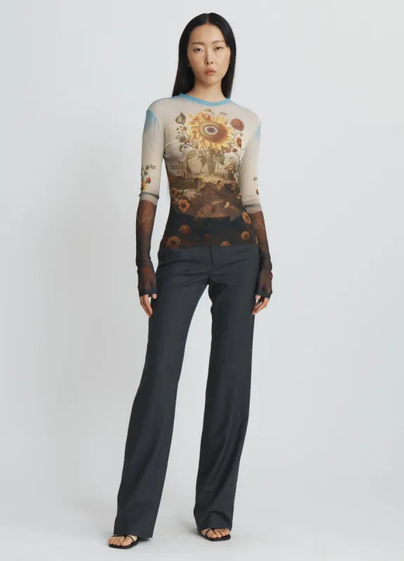 Printed Mesh Top sold by Monse