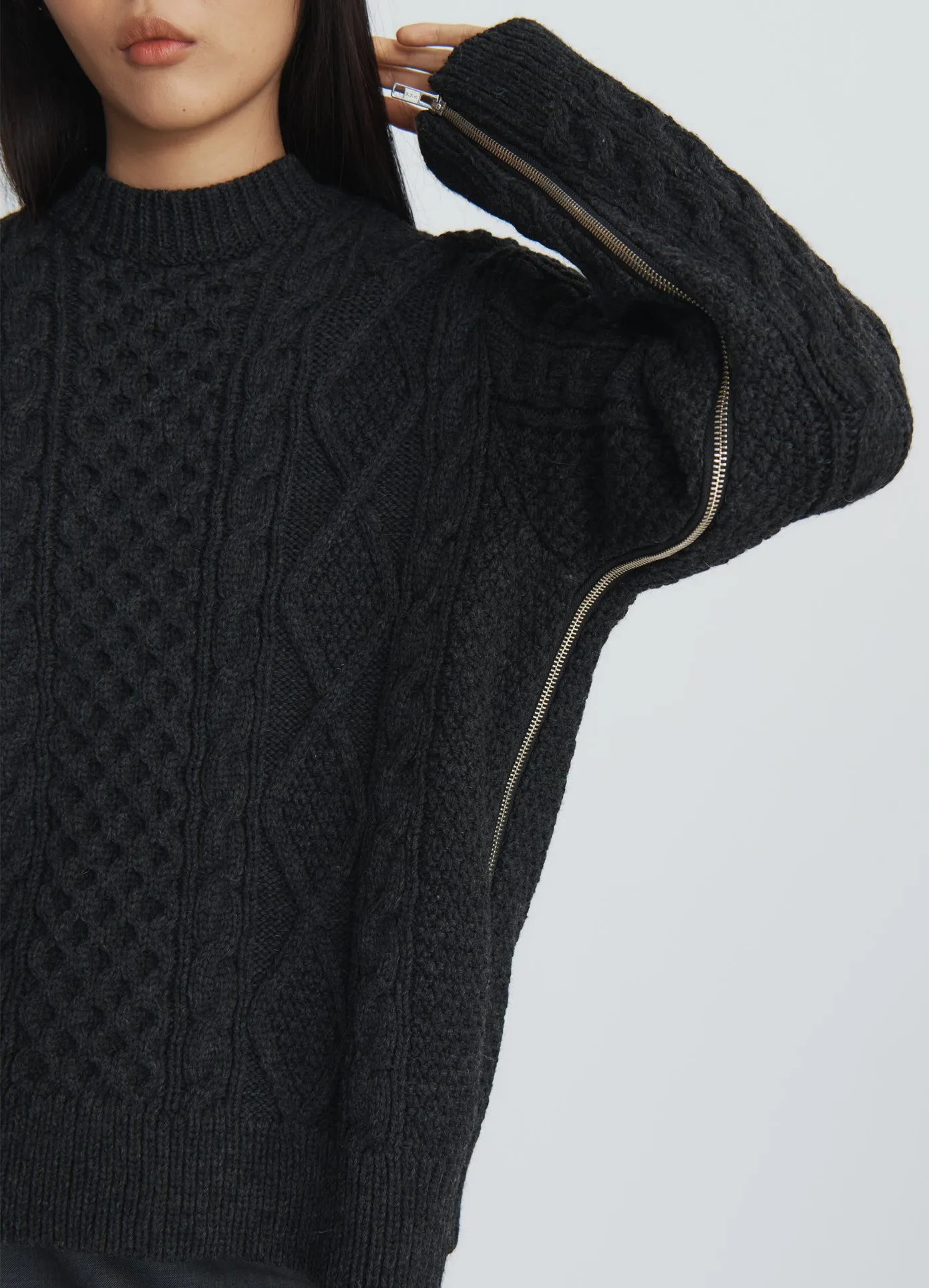 Zipper Oversized Sweater sold by Monse product image thumbnail 4