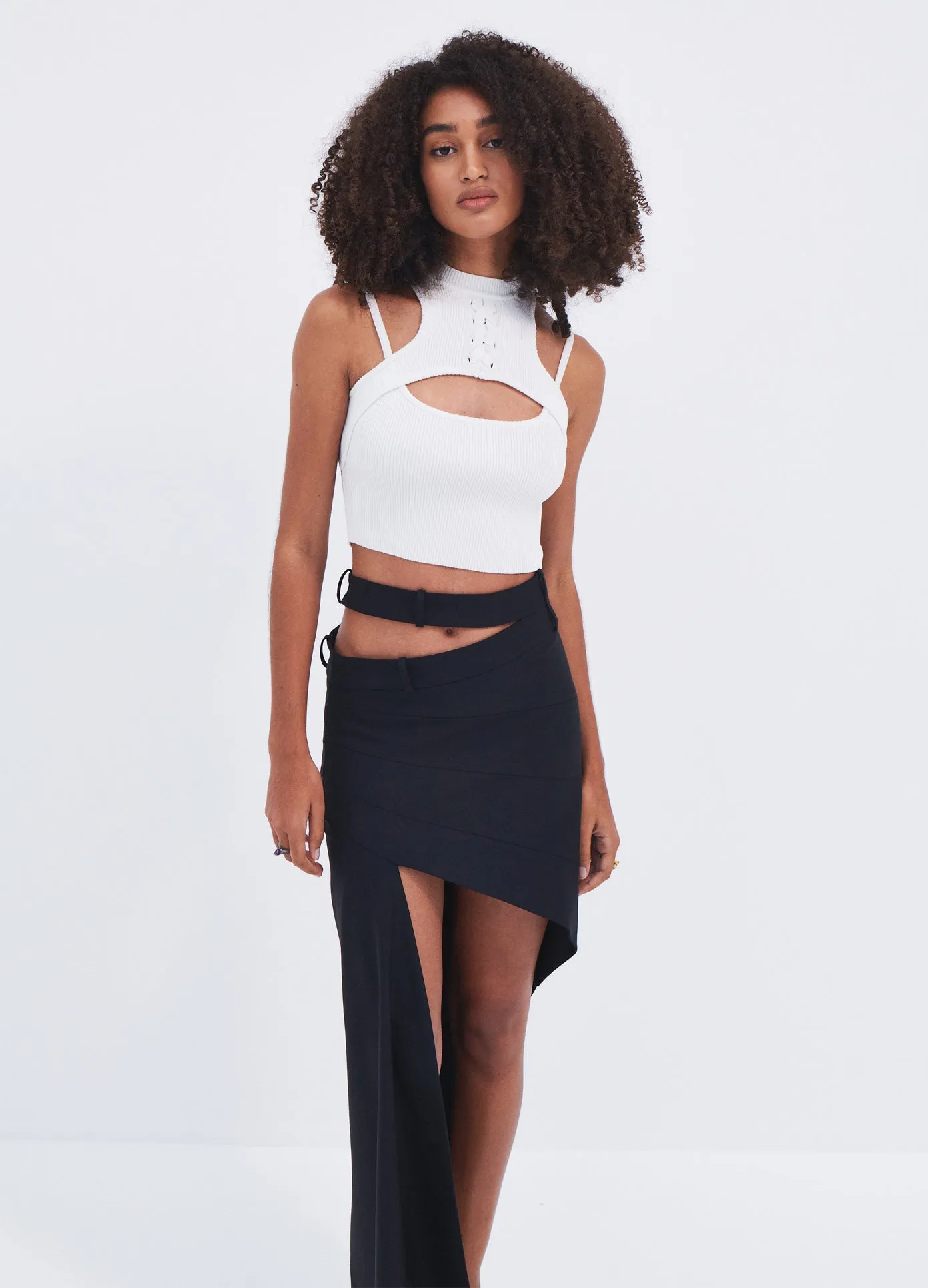 Halter Neck Knit Cropped Top sold by Monse product image thumbnail 2