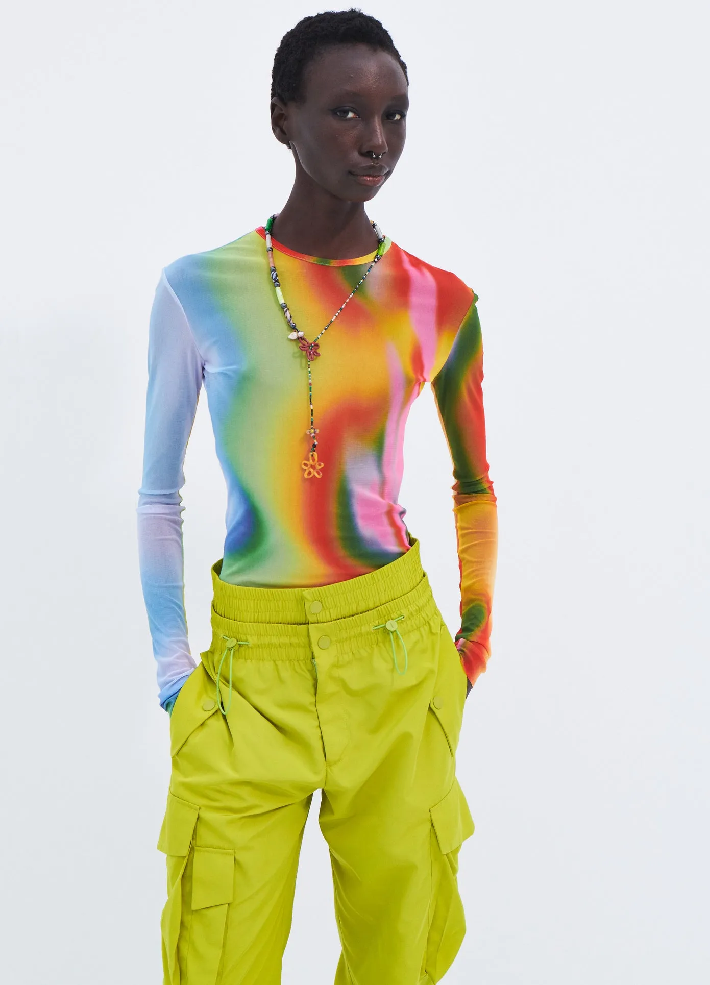 Rainbow Heatwave Mesh Top sold by Monse product image thumbnail 2