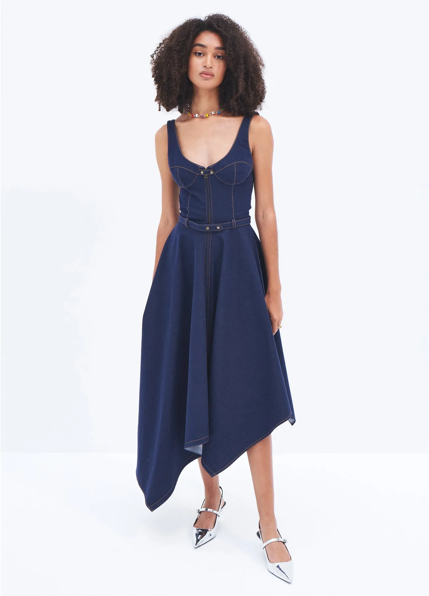 Stretch Denim Dress sold by Monse product image thumbnail 2