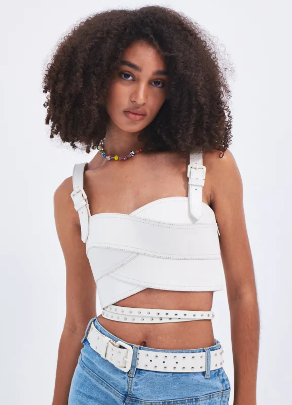 Leather Belt Bustier sold by Monse