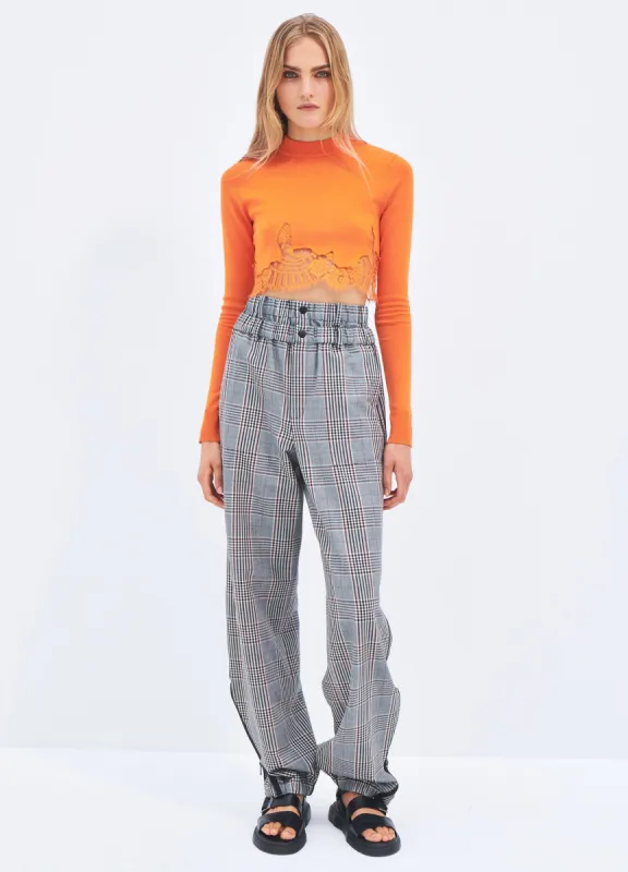 Plaid Double Waistband Zipper DTL Pant sold by Monse