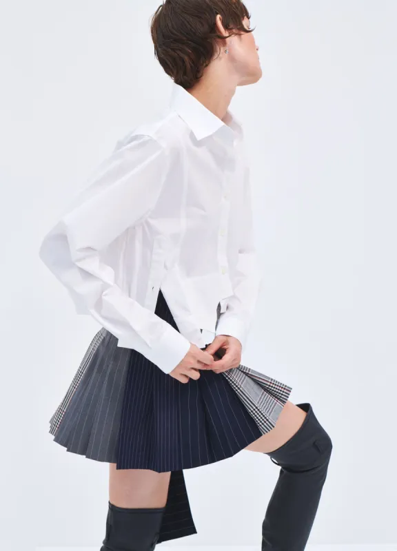 Patchwork Pleated Mini Skirt sold by Monse