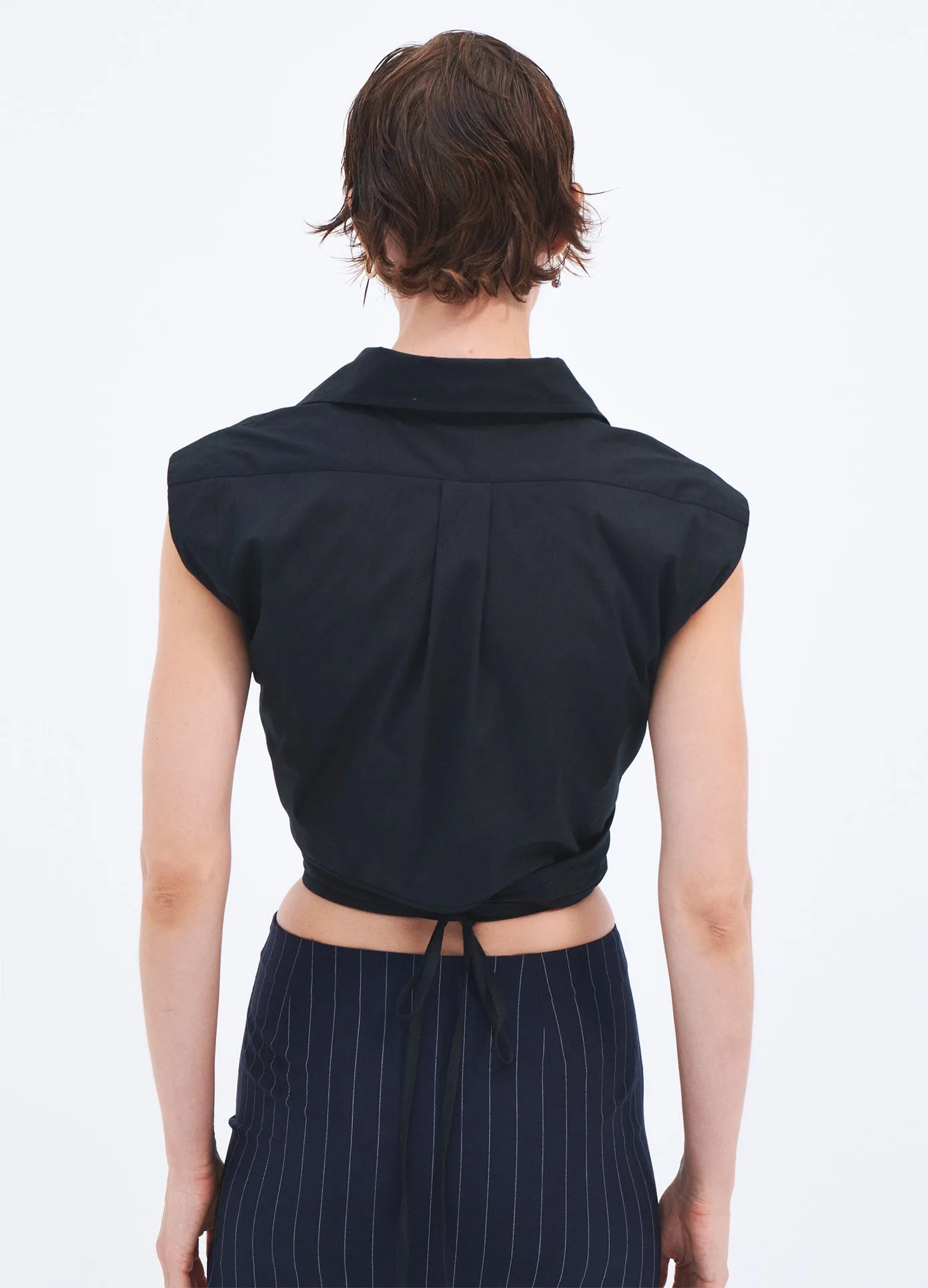 Sleeveless Draped Shirt sold by Monse product image thumbnail 4