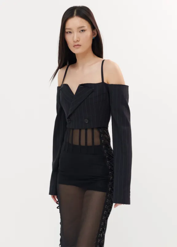 Off the Shoulder Cropped Jacket sold by Monse