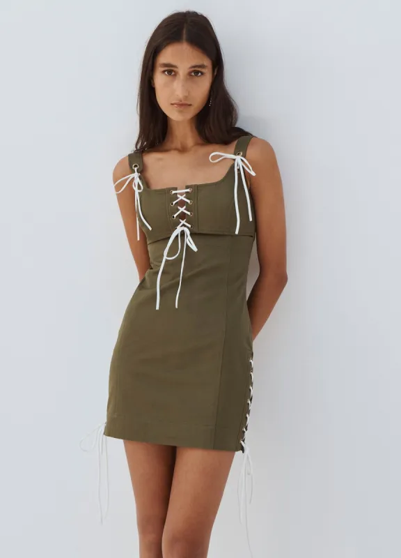 Laced Detail Mini Dress sold by Monse