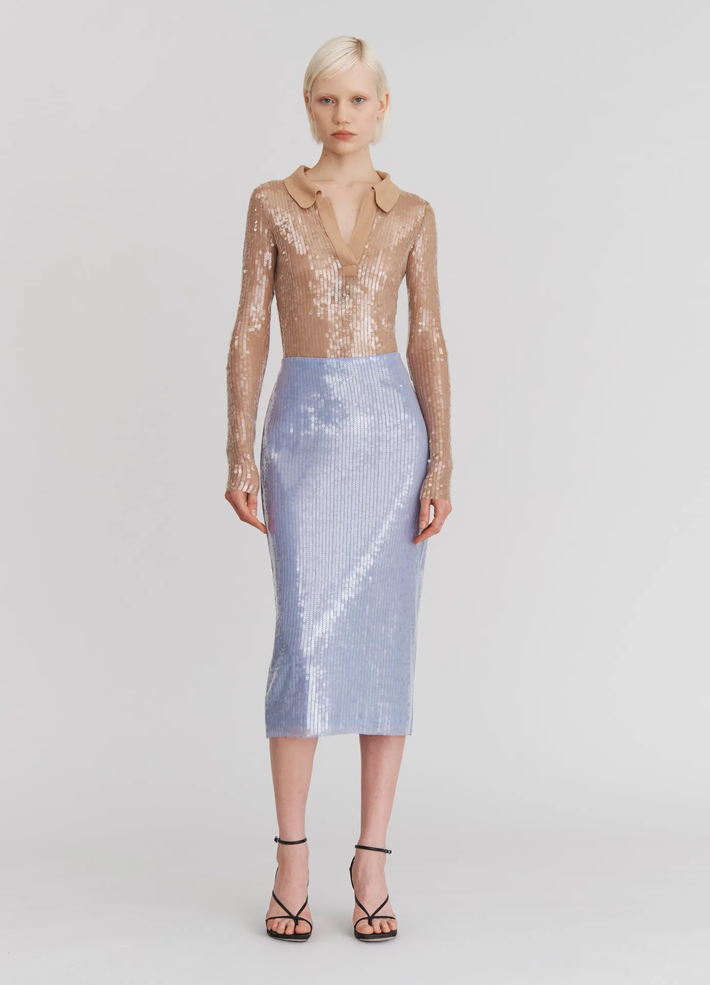 Sheer Sequin Pencil Skirt sold by Monse