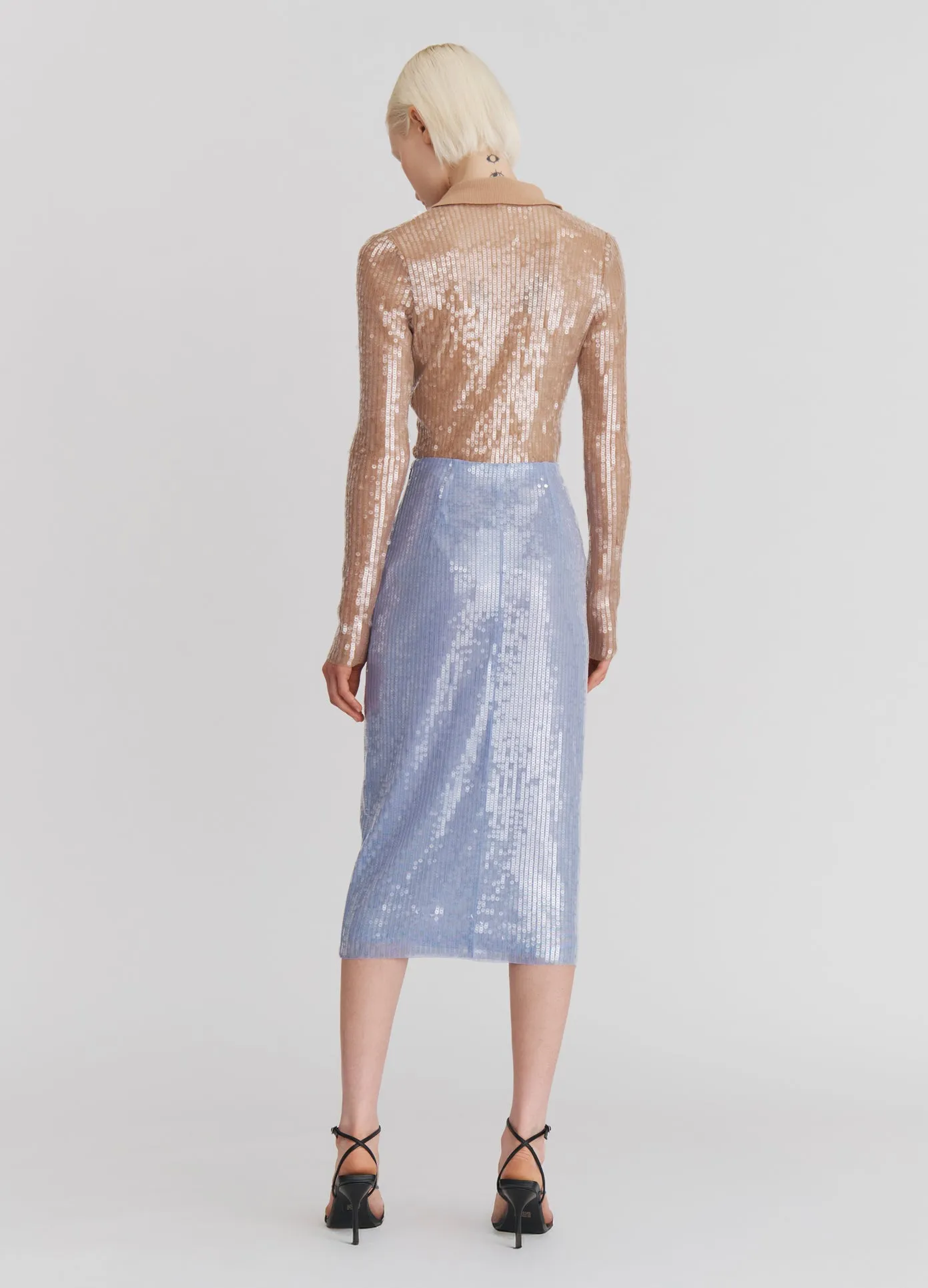 Sheer Sequin Pencil Skirt sold by Monse product image thumbnail 3