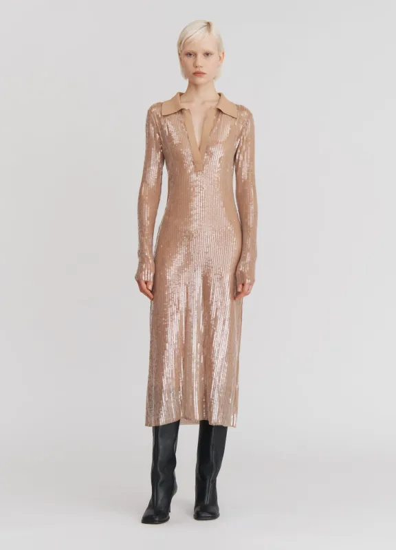 Sequin Mesh Midi Dress sold by Monse