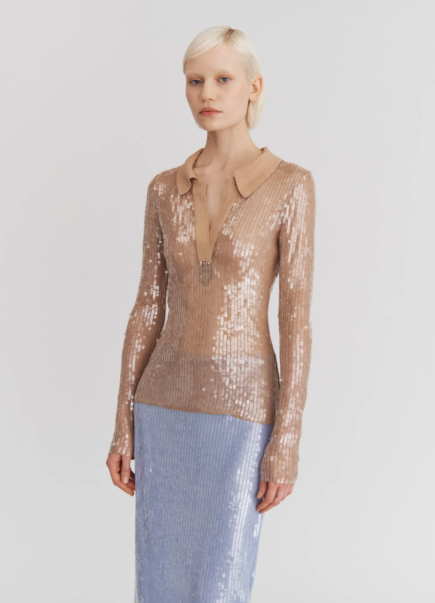 Sequin Mesh Top sold by Monse product image thumbnail 3
