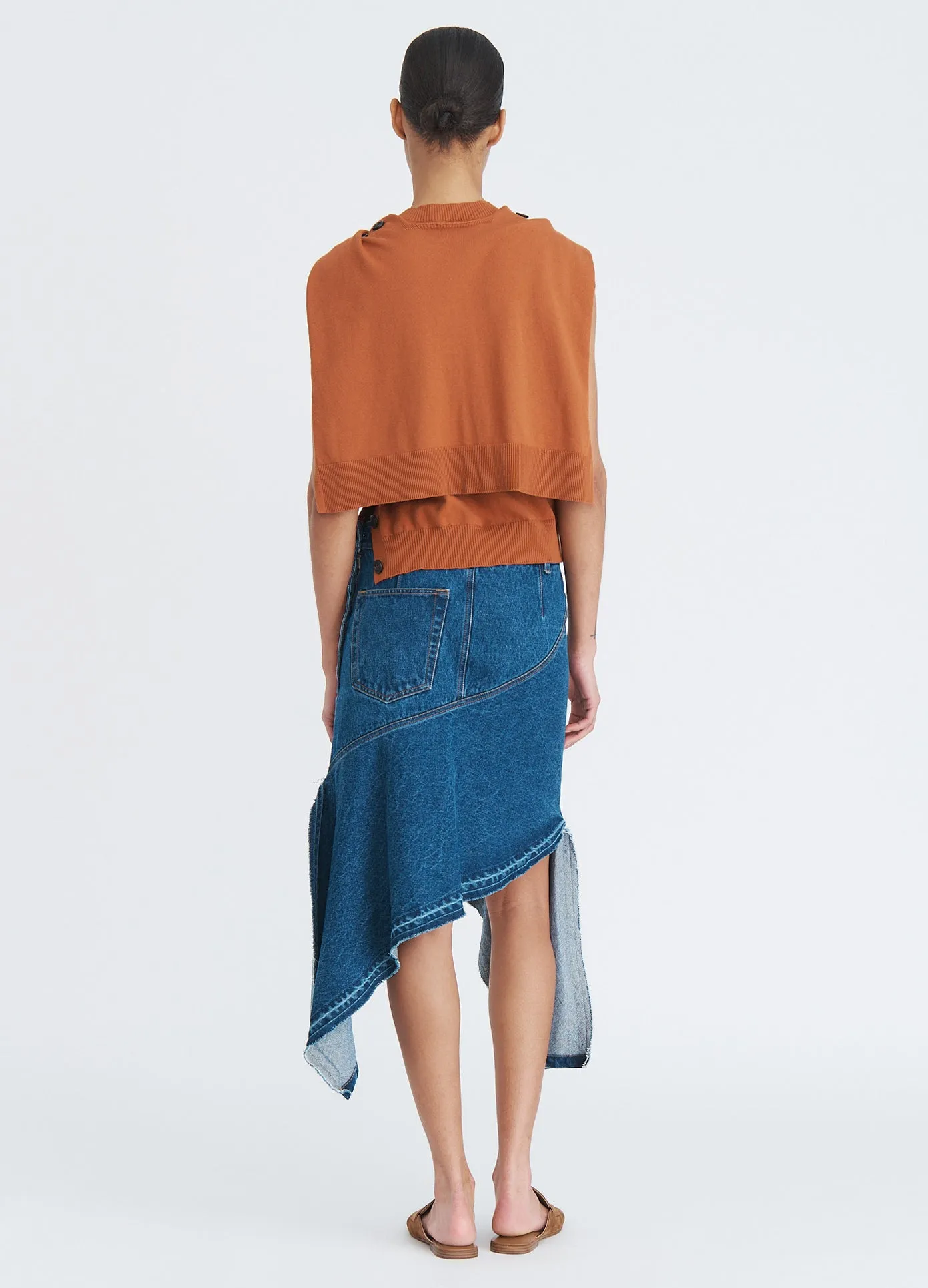 Twisted Denim Skirt sold by Monse product image thumbnail 3