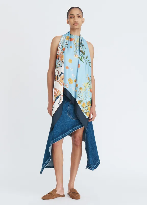 Printed Scarf Top sold by Monse