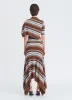 Striped Jacquard Cascade Midi Skirt sold by Monse