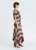 Striped Jacquard Cascade Midi Skirt sold by Monse