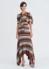 Striped Jacquard Cascade Midi Skirt sold by Monse