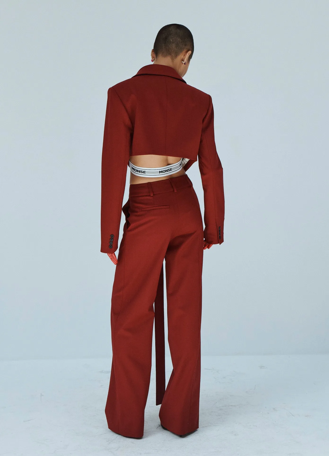 Cropped Wrap Jacket sold by Monse product image thumbnail 3