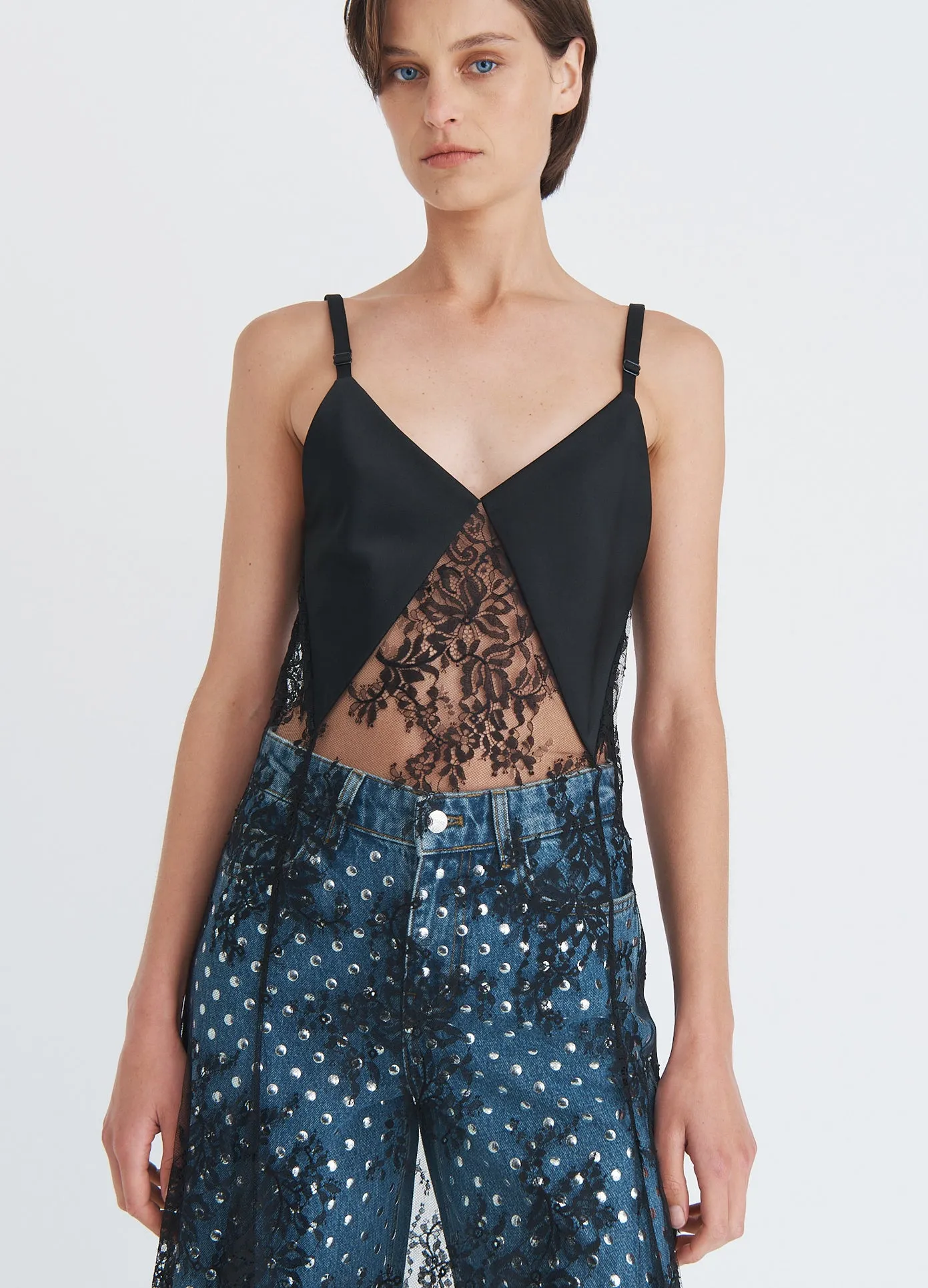Sheer Lace Slip Dress sold by Monse