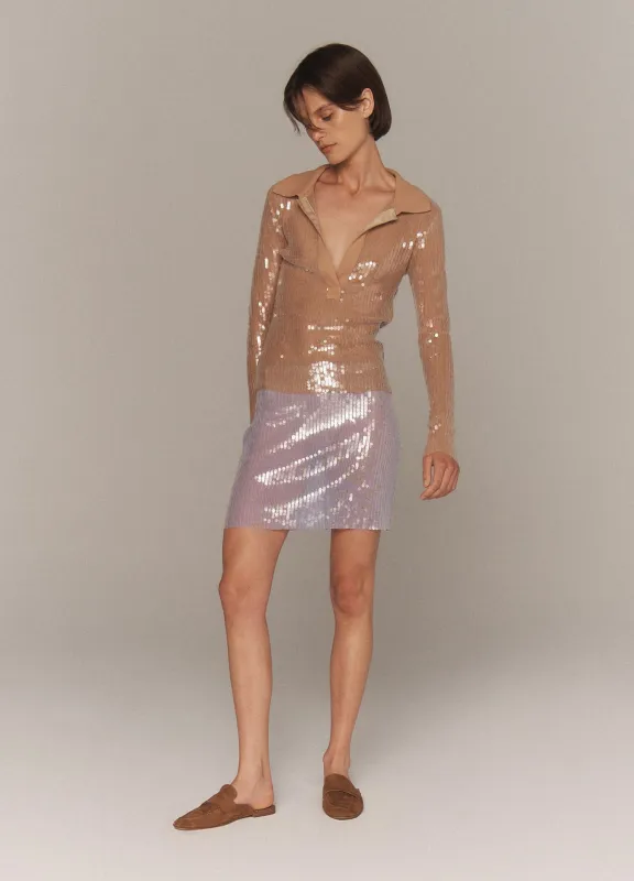 Sheer Sequin Mini Skirt sold by Monse