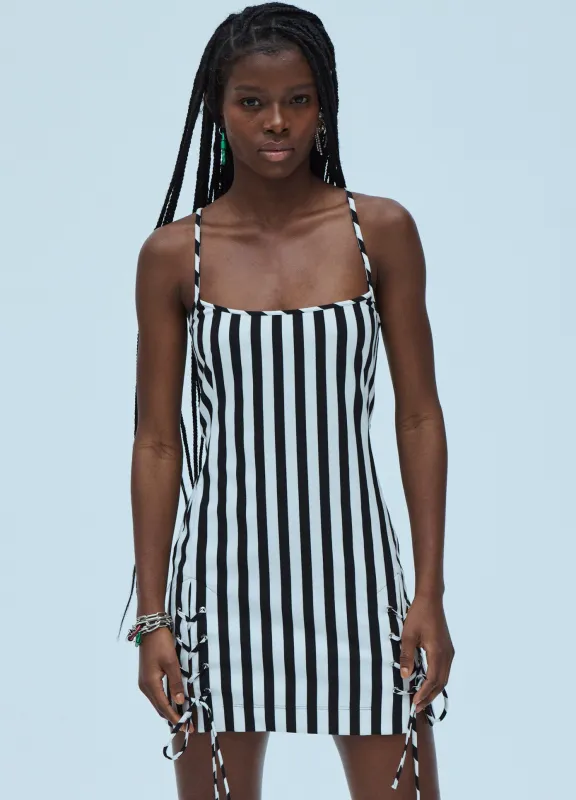 Striped Back Detail Jersey Dress sold by Monse