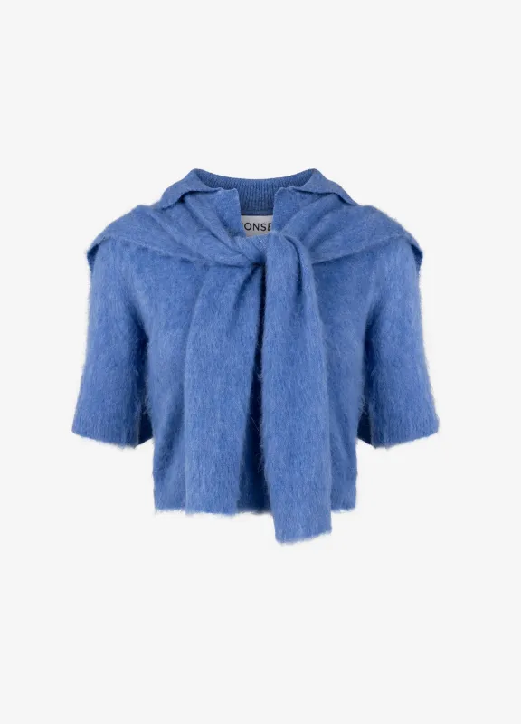 Cropped Polo Knit With Scarf made by Monse