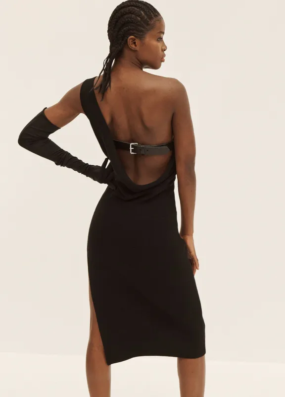 One Shoulder Cowl Knit Dress sold by Monse