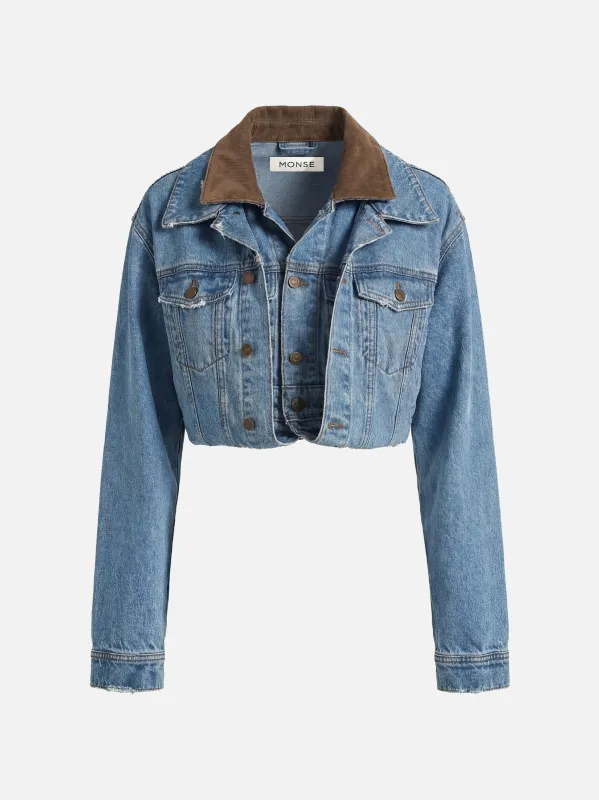 Double Loop Hem Doubled Denim Jacket made by Monse