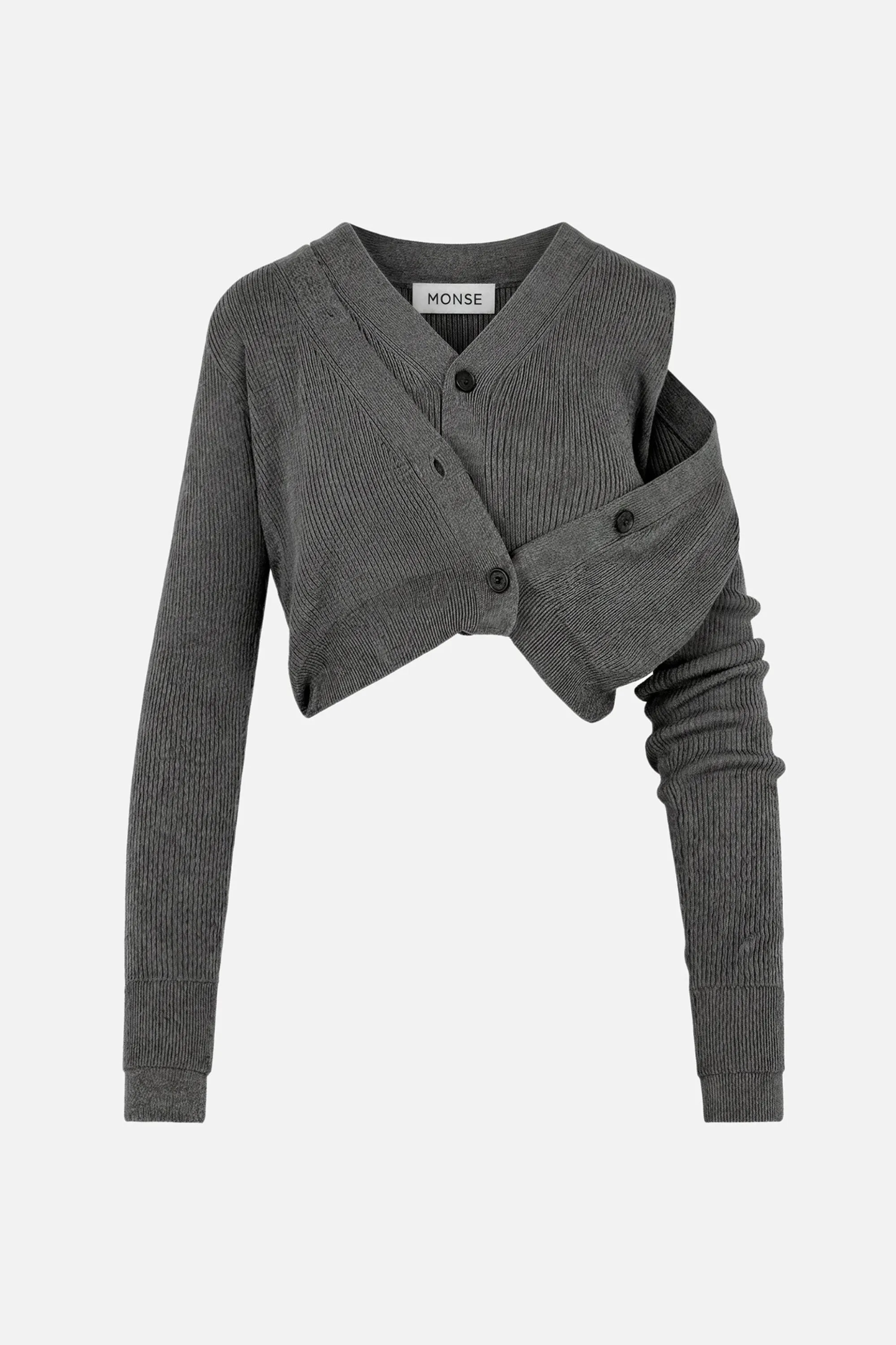 Cropped Fold-Up Button Down Cardigan sold by Monse