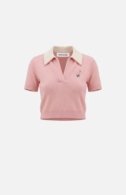 Doubled Front Collar Polo made by Monse