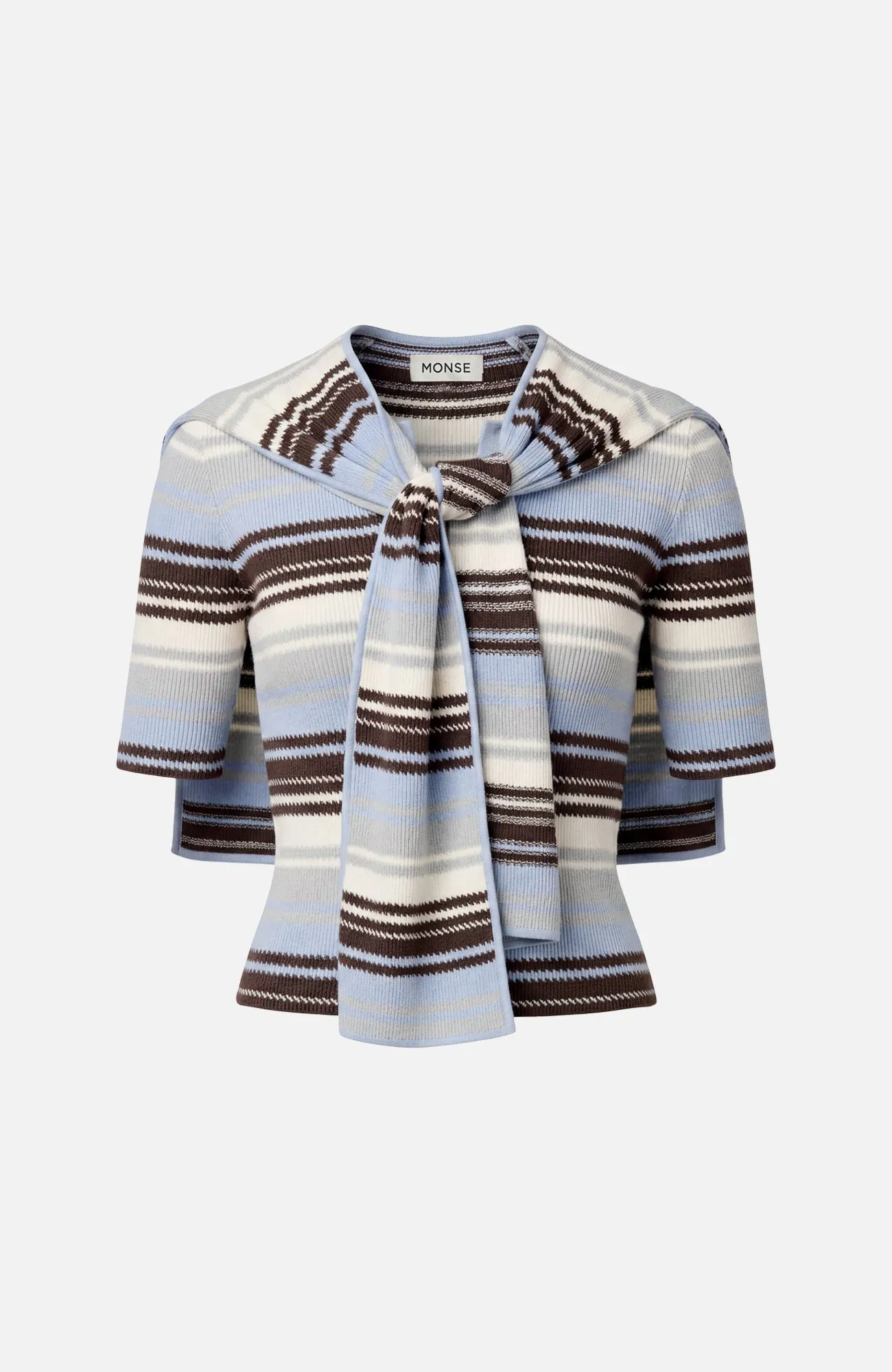 Striped Jacquard Scarf Top sold by Monse