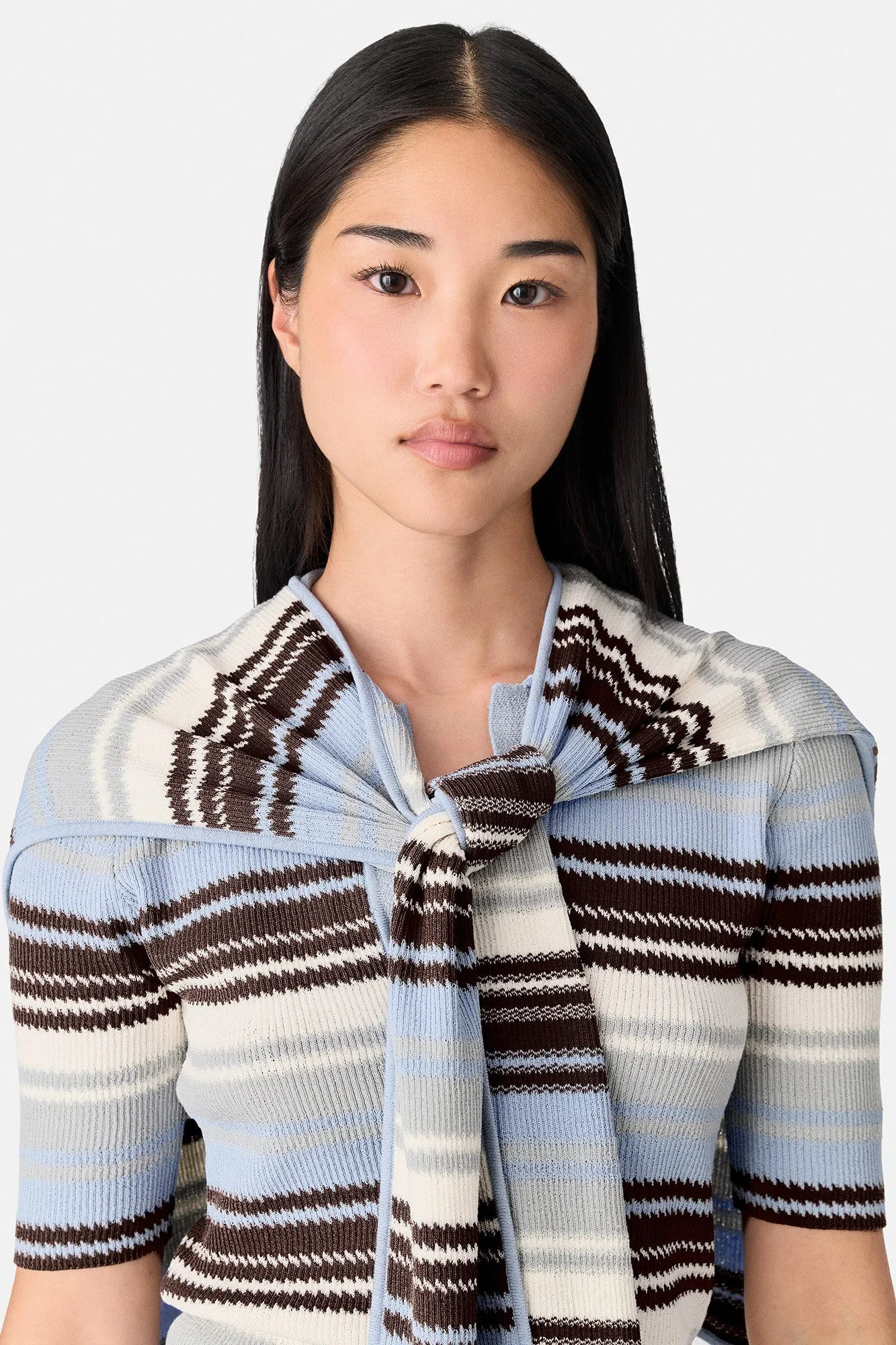 Striped Jacquard Scarf Top sold by Monse product image thumbnail 5