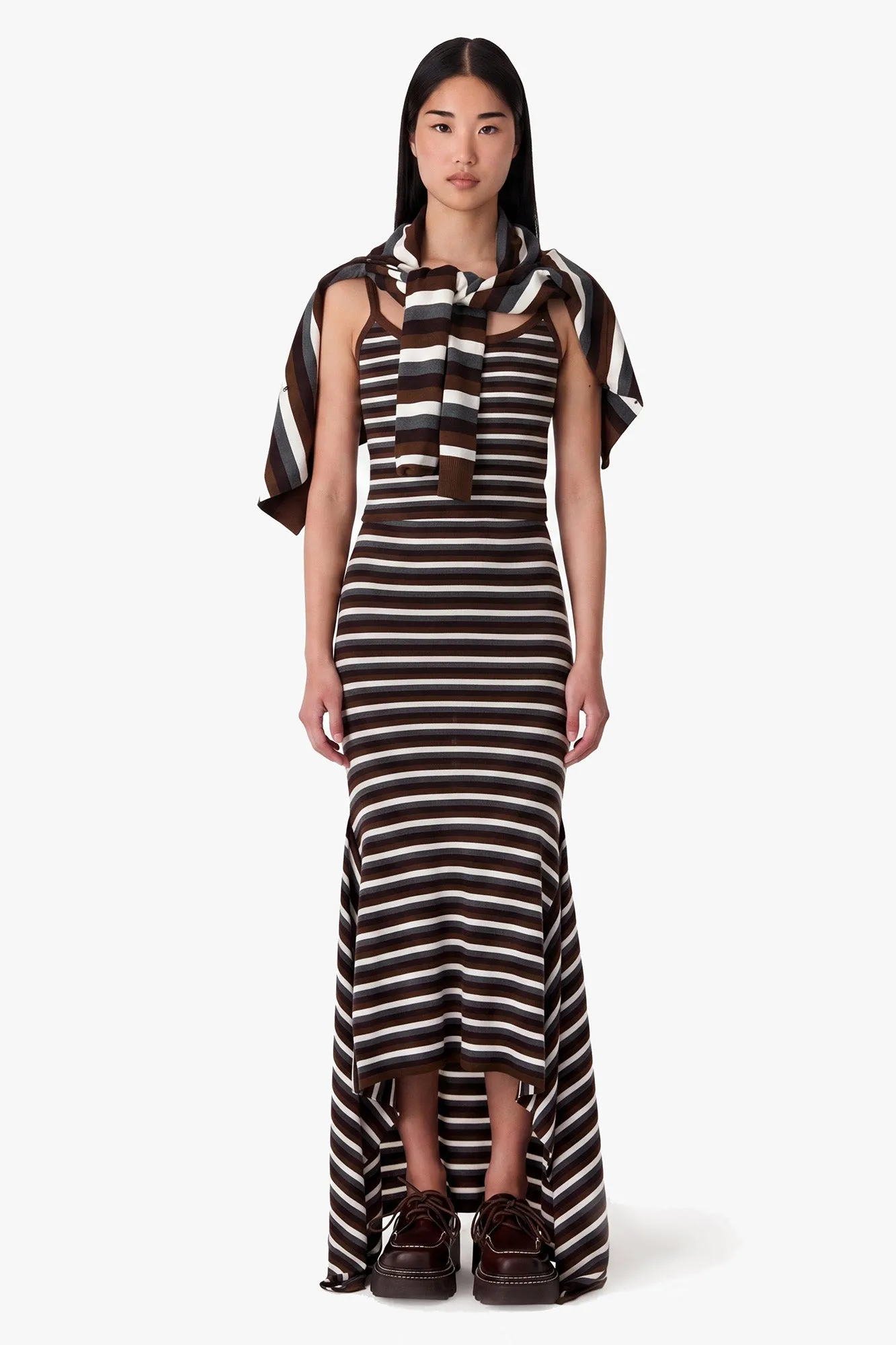 Stripe Cascade Skirt sold by Monse product image thumbnail 2