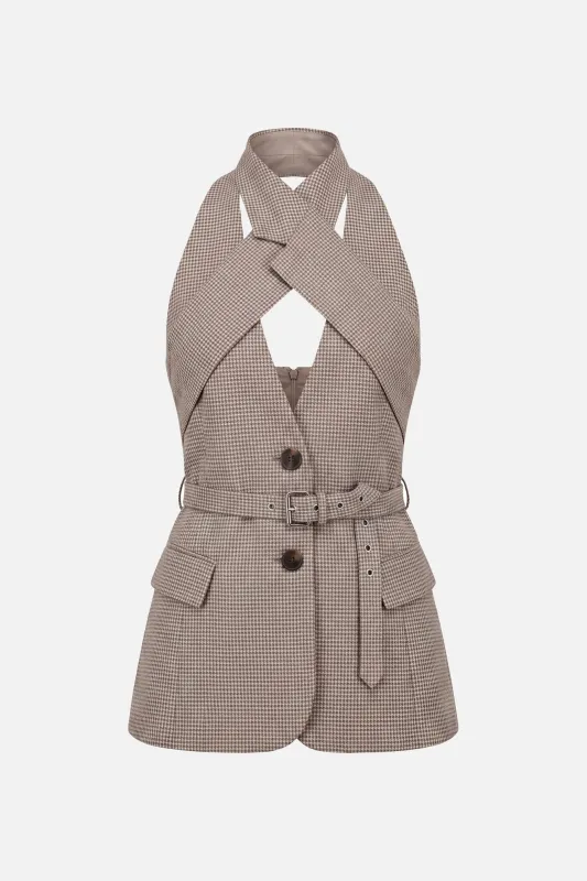 Cross Lapel Vest Jacket made by Monse
