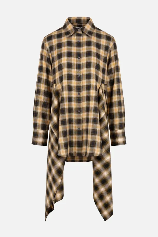 Cascade Front Shirt Dress made by Monse