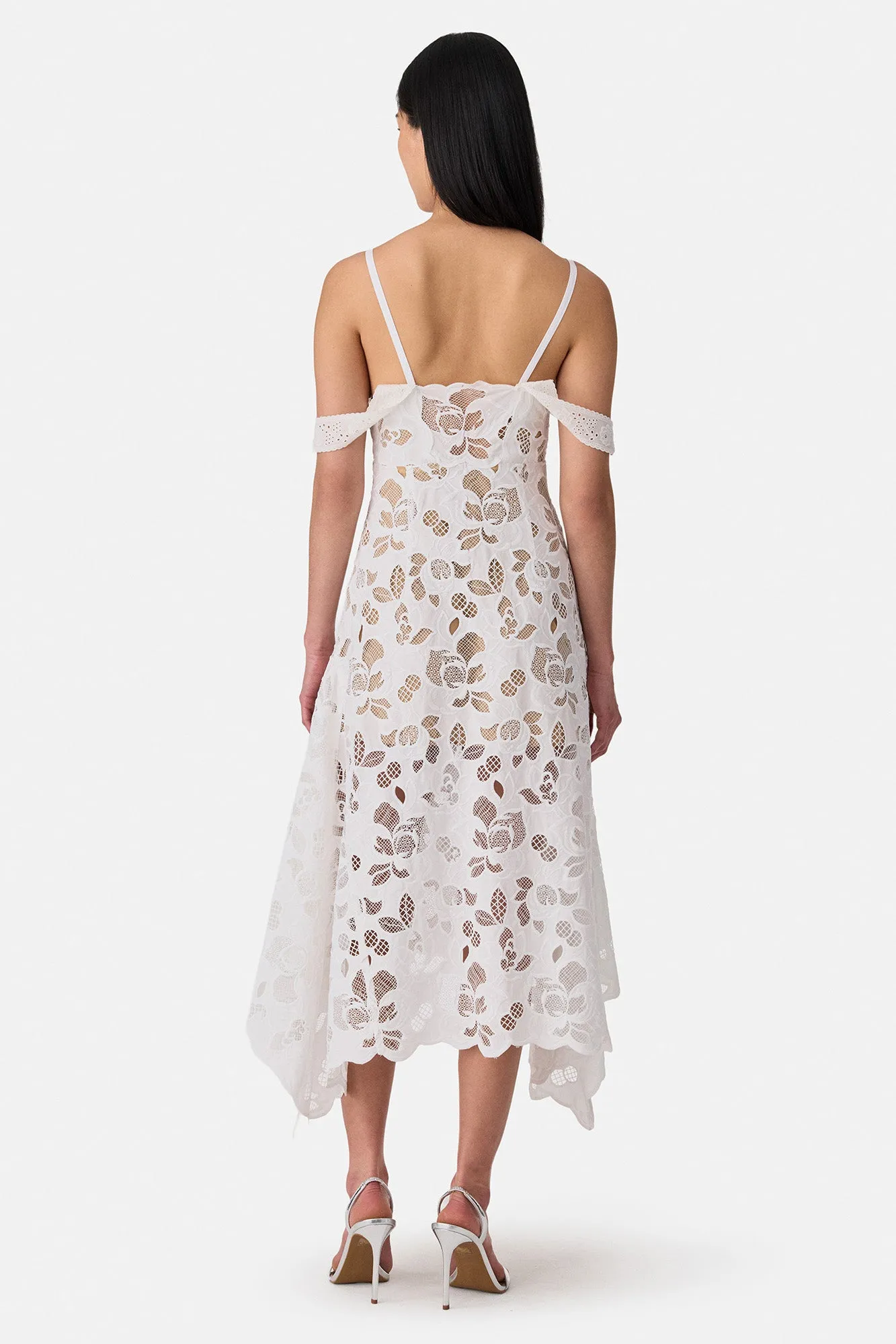 Eyelet Laced Midi Dress sold by Monse product image thumbnail 4
