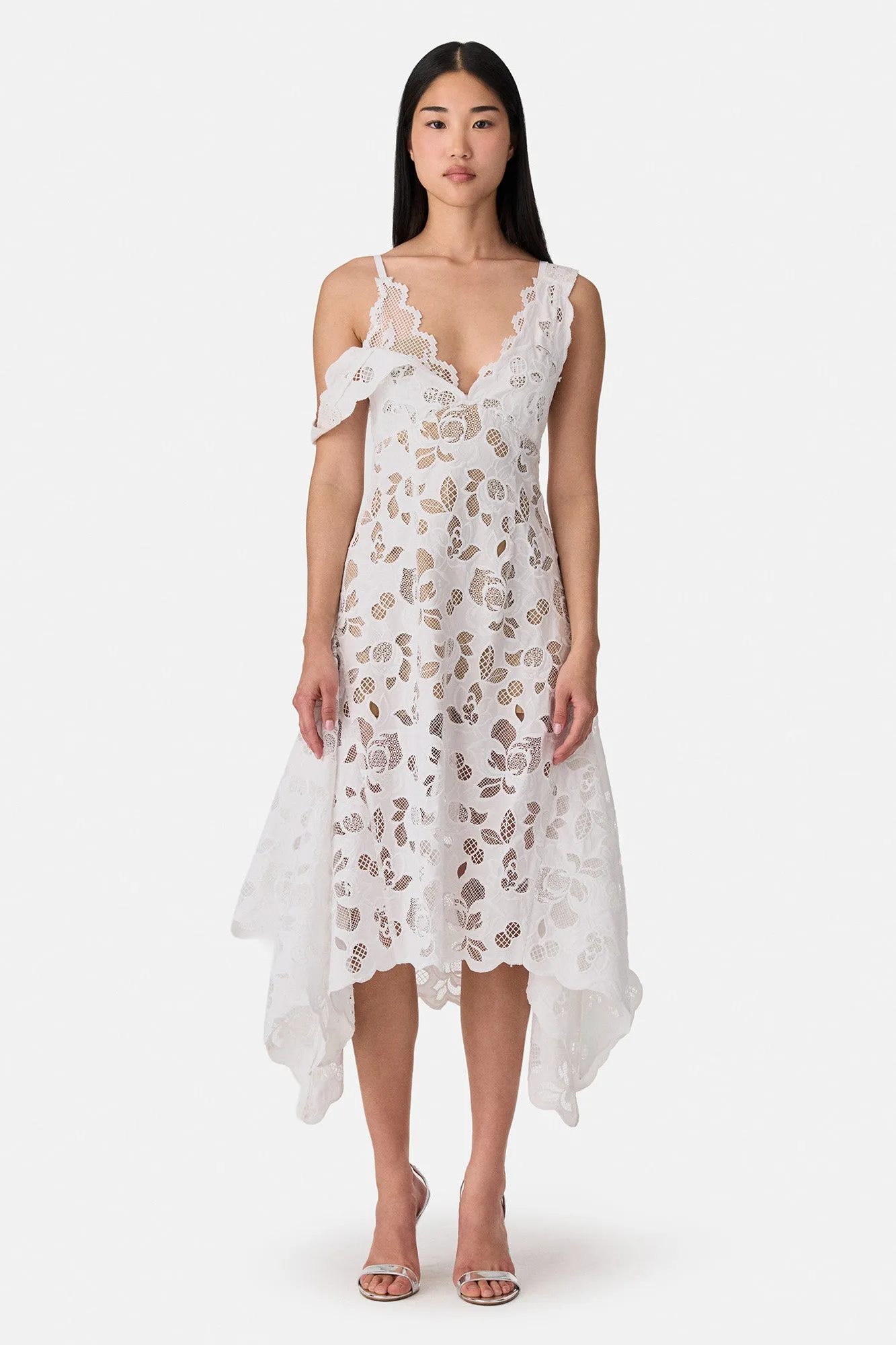 Eyelet Laced Midi Dress sold by Monse product image thumbnail 2