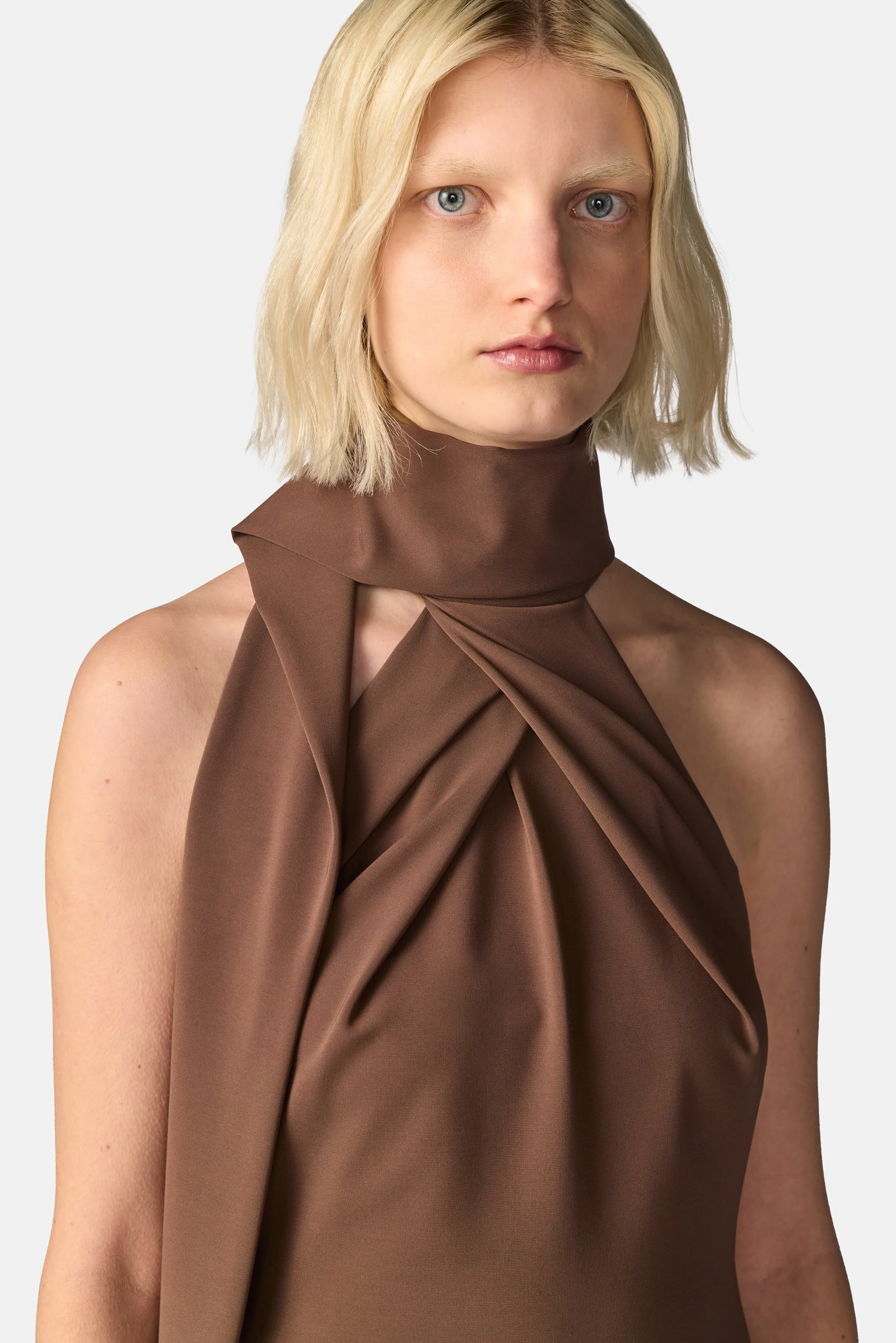 Twist Front Roll Neck Dress sold by Monse product image thumbnail 5